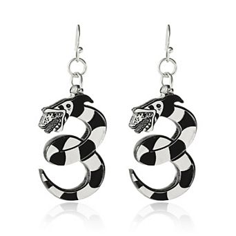 Beetlejuice Sandworm Earrings for Women Official License, Enamel Beetlejuice Earrings