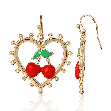 Juicy Couture Cherry Heart Drop Earrings