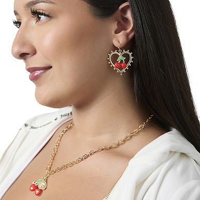 Juicy Couture Cherry Heart Drop Earrings