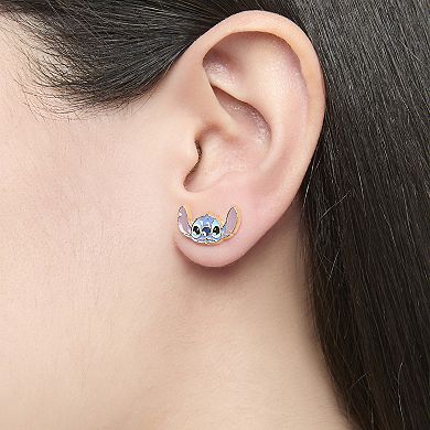Disney Stitch Stud Earrings 3-Piece Set Gold-Tone, Official License Stitch Jewelry