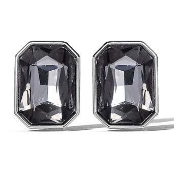 JS Jessica Simpson Faceted Stud Earrings in Smoke Grey