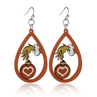 The Grinch Teardrop Dangle Earrings, Officially Licensed Dr. Seuss