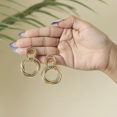 JS Jessica Simpson Round Link Drop Earrings