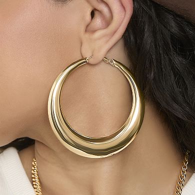 JS Jessica Simpson Bold Crescent Hoop Earrings