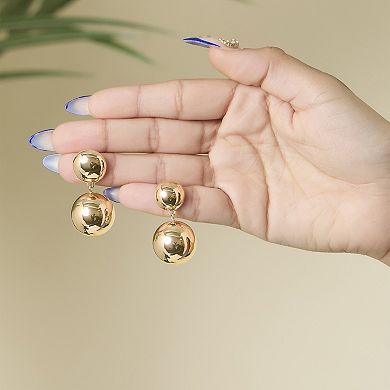 JS Jessica Simpson Double Ball Drop Earrings