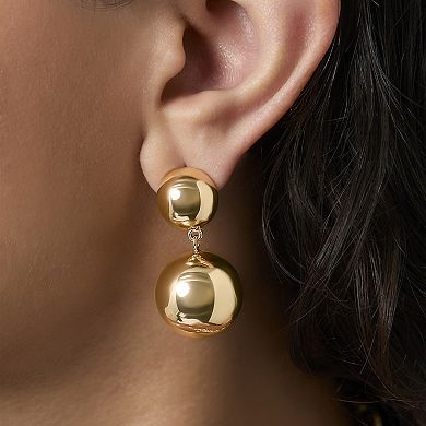 JS Jessica Simpson Double Ball Drop Earrings
