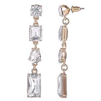 JS Jessica Simpson Crystal Cascade Statement Earrings