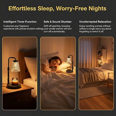 Candle Warmer Lamp with Timer and Dimmable Light Wax Melt Warmer Home Decor