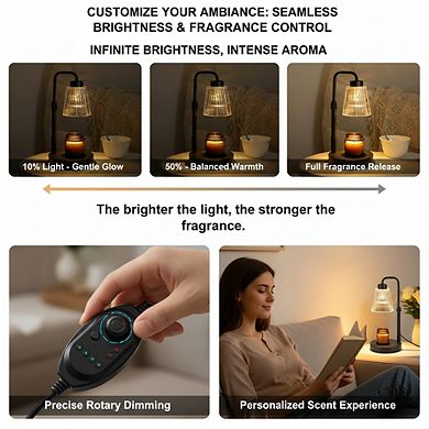 Candle Warmer Lamp with Timer and Dimmable Light Wax Melt Warmer Home Decor