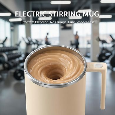 Electric Mixing Mug for Coffee Milk Cocoa and Beverages Automatic Stirring