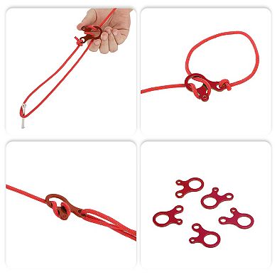 Rope Buckle Aluminum Alloy Adjuster 8 Pcs for Tent Outdoor Activity