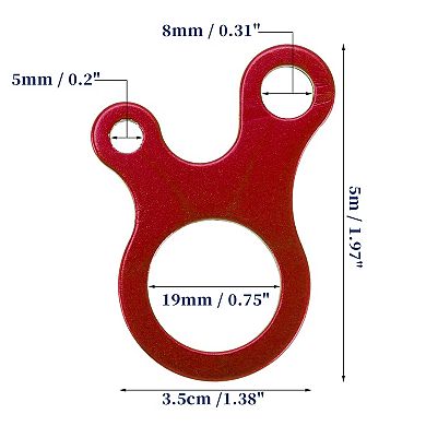 Rope Buckle Aluminum Alloy Adjuster 8 Pcs for Tent Outdoor Activity