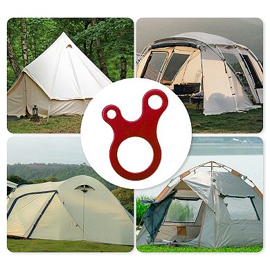 Rope Buckle Aluminum Alloy Adjuster 8 Pcs for Tent Outdoor Activity