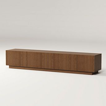 86.61" Mid-Century Modern TV Stand with Storage Fits TVs Up to 75"