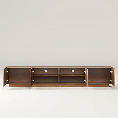 86.61" Mid-Century Modern TV Stand with Storage Fits TVs Up to 75"