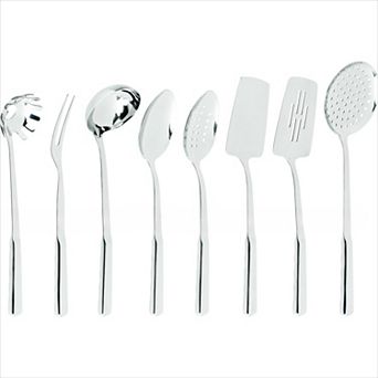 Stainless Steel Kitchen Utensil Set for Cooking and Serving