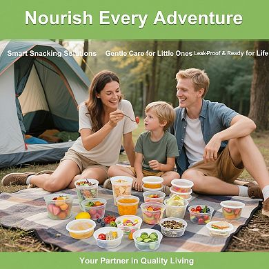 60 Sets Deli Containers with Lids 32 16 8 oz Leak Proof BPA Free Airtight