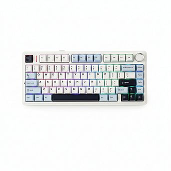 Wireless Hot Swappable Gaming Keyboard with Gasket Mount Knob Control and RGB Lighting