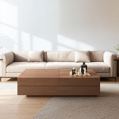 Mid-Century Modern Farmhouse 47.2-81.8" Expandable Coffee Table