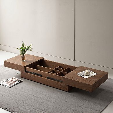 Mid-Century Modern Farmhouse 47.2-81.8" Expandable Coffee Table