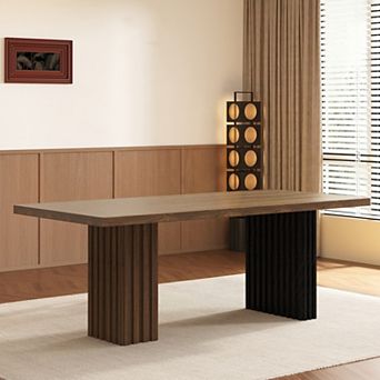66.9" Wood Office Desk, Modern Rectangular Executive Desk