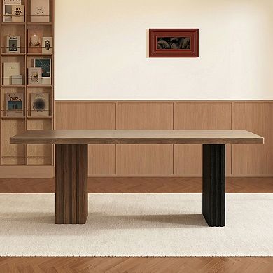 66.9" Wood Office Desk, Modern Rectangular Executive Desk