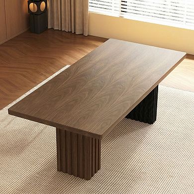 66.9" Wood Office Desk, Modern Rectangular Executive Desk