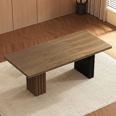 66.9" Wood Office Desk, Modern Rectangular Executive Desk