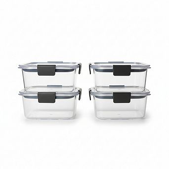 BPA Free Airtight Food Storage Containers Set of 4 47 cup for Lunch and Leftovers