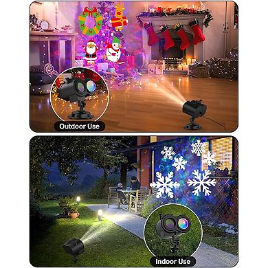 2025 Holiday Projector Lights, Outdoor Xmas & Halloween 2-in-1, 30 Effects, Remote Control