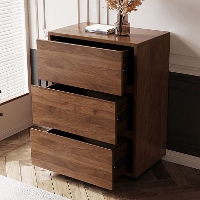23.62" Modern 3-Drawer Nightstands