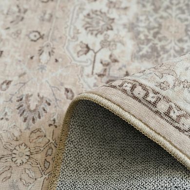 Washable Hallway Runner Rug Vintage Water Resistant Non Slip