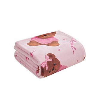 Juicy Couture Kids Printed Plush Throw Blanket