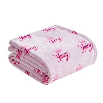 Juicy Couture Kids Printed Plush Throw Blanket