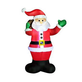 6 FT Inflatable Santa Claus with Gifts, Outdoor Christmas LED Decoration
