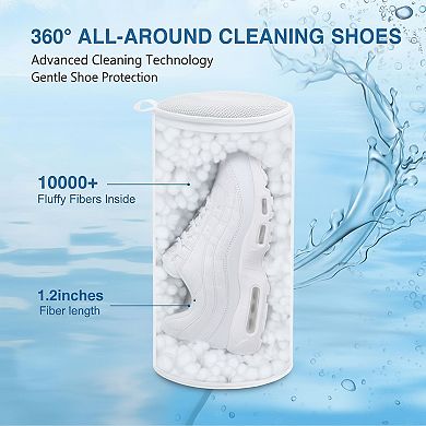 Reusable Shoe Washing Bag for Machine with Adjustable Shoe Trees and Zipper