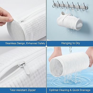 Reusable Shoe Washing Bag for Machine with Adjustable Shoe Trees and Zipper