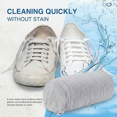 Reusable Shoe Washing Bag for Machine with Adjustable Shoe Trees and Zipper