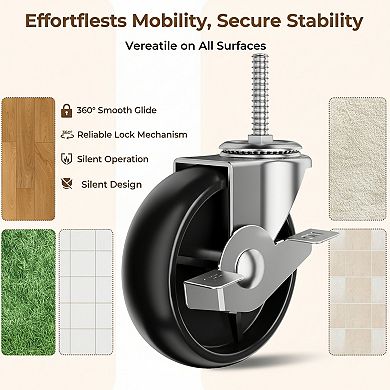 Rolling Garment Rack Metal Portable Coat Rack for Bedroom Laundry Living Room