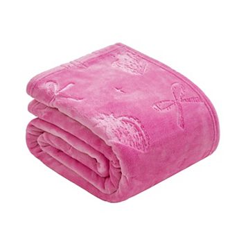 Juicy Couture Embossed Plush Oversized Throw Blanket