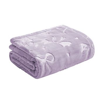 Juicy Couture Embossed Plush Oversized Throw Blanket
