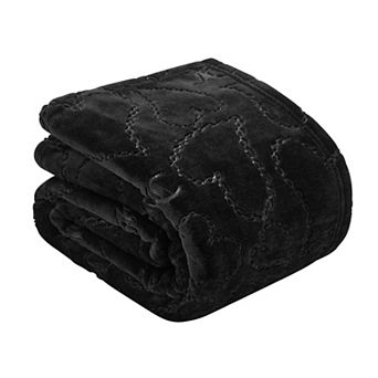 Juicy Couture Embossed Plush Oversized Throw Blanket