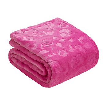Juicy Couture Embossed Plush Oversized Throw Blanket