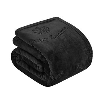 Juicy Couture Embossed Plush Oversized Throw Blanket