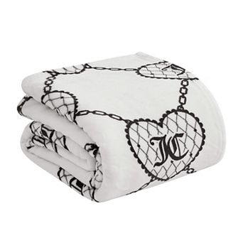 Juicy Couture Oversized Plush Throw Blanket