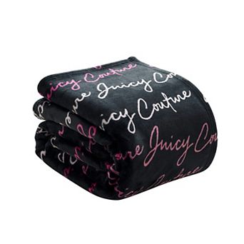 Juicy Couture Oversized Plush Throw Blanket