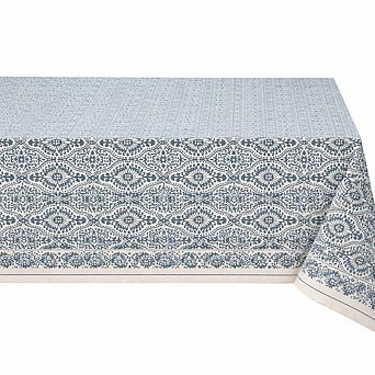Breazeale Hand Block Printed Cotton Tablecloth