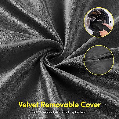 Sweet Home Collection Bean Bag Chair, Removable Velvet Cover 3FT