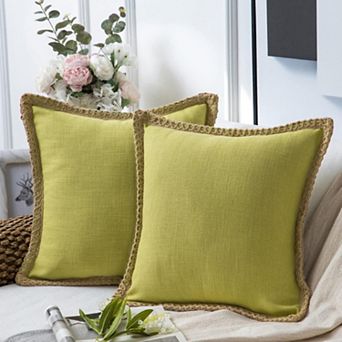 Burlap Linen Decorative Throw Pillow Covers