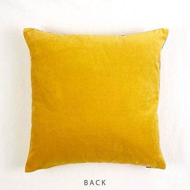 Half & Half Colorblock Velvet Pillow Cover